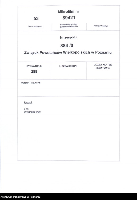 Obraz 2 z jednostki "Obrzycko, powiat Szamotuły - akta koła."