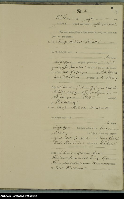image.from.unit.number "Heiraths-Haupt-Register Nr 1 - 11"