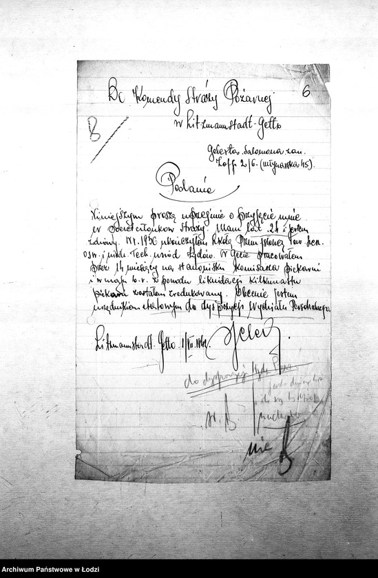 Obraz 8 z jednostki "[Podania o przyjęcie do Straży Pożarnej]"