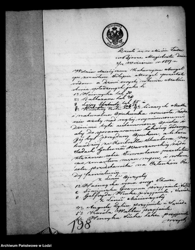 Obraz 5 z jednostki "Akta tyczące się ustanowienia opieki nad nieletnimi Baltazarem, Elżbietą i Karoliną Morgel po zmarłym Filipie Morgel"