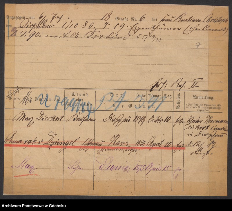 image.from.unit.number "Karty meldunkowe: Dieckert - Dieterich"