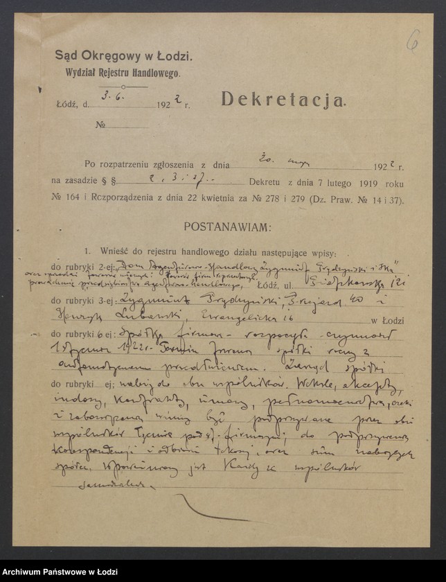 Obraz 8 z jednostki "Dom Agenturowo-Handlowy Zygmunt Prądzyński i Spółka - sprzedaż towarów własnych i towarów firm reprezentowanych"