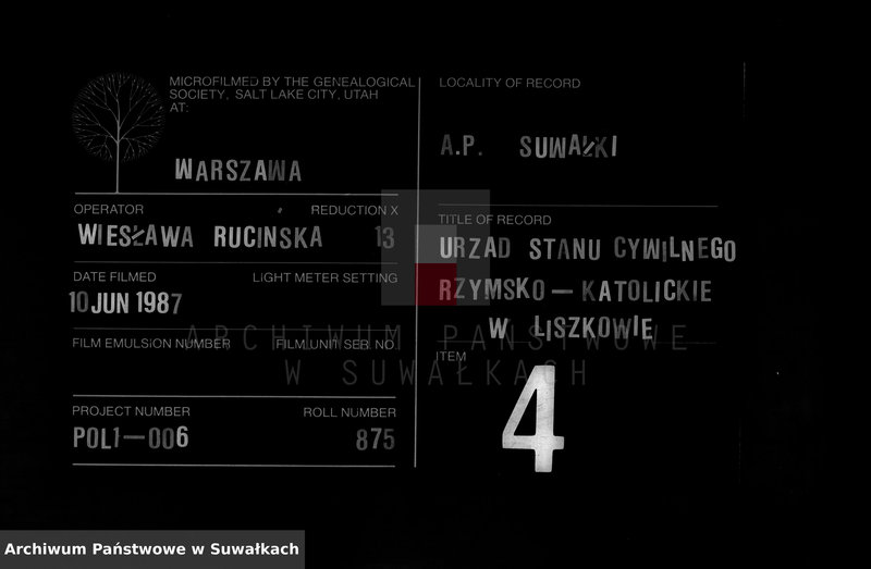 image.from.unit.number "Duplikat Rimsko- Katoličeskago Liškovskago Prichoda na 1884 god"
