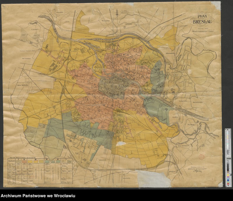 Obraz 3 z kolekcji "Wybrane mapy Breslau z lat 1827-1932 z kolekcji kartograficznej zespołu "Rejencja Wrocławska"111"