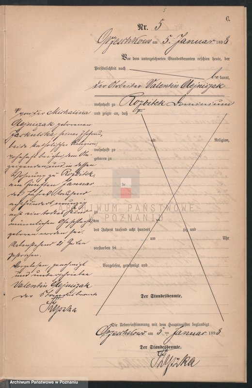 Obraz 8 z jednostki "Księga zgonów"