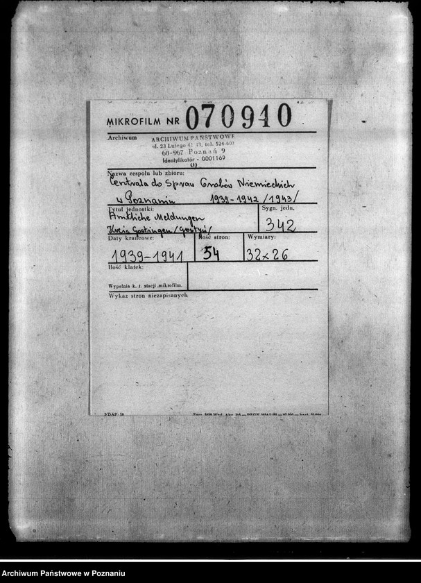 Obraz 2 z jednostki "Amtliche Meldungen Kreis Gostingen (Gostyń)"