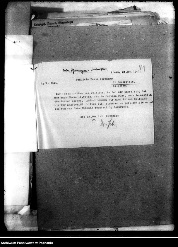 Obraz 18 z jednostki "Korespondencja w sprawie miejscowych Niemców, którzy zginęli w 1939 roku"