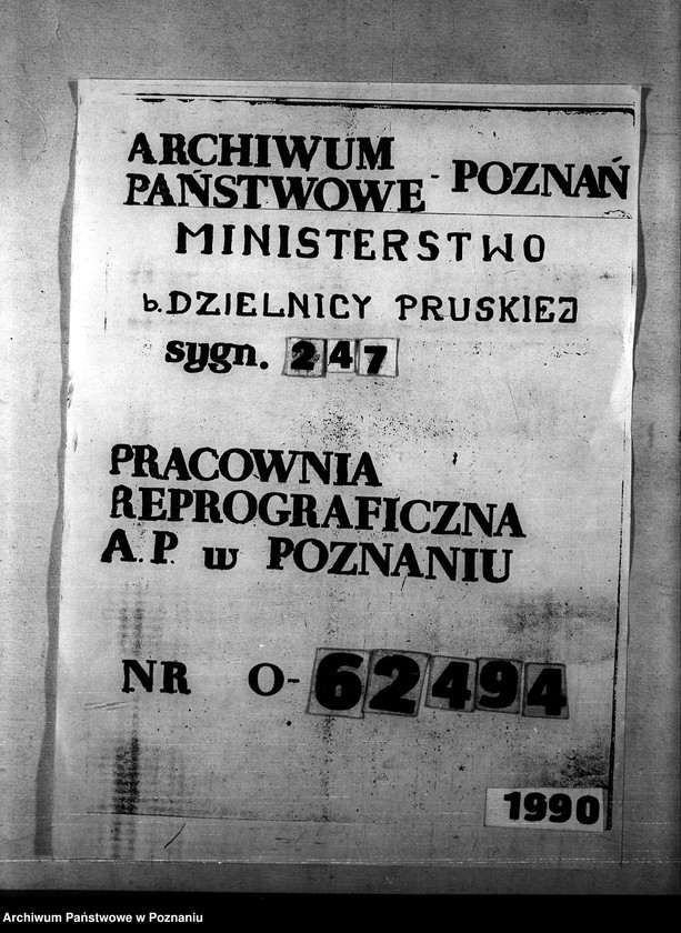 Obraz 1 z jednostki "Protokoły konferencji międzydepartamentowych"