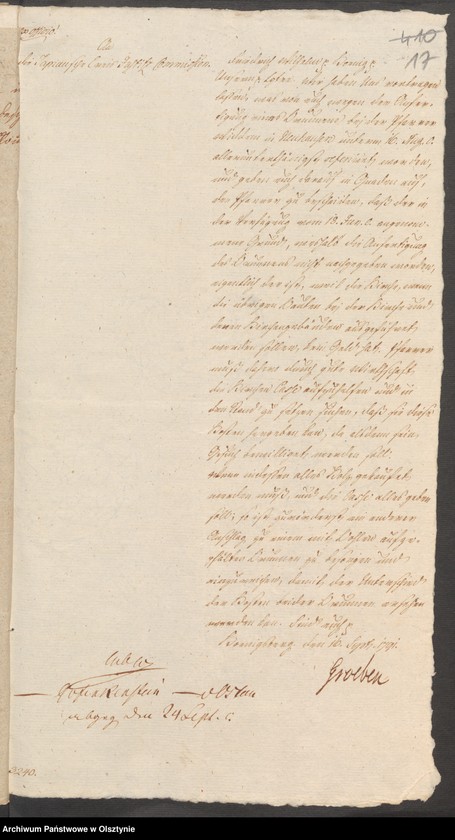 image.from.unit.number "Die Anfertigung eines gebohrten und mit Maurer Steinen ausgesetzten Senk Braunnens bey der Prediger Wohnung in Neuhausen [Romnowo]"