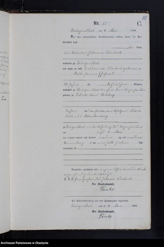 image.from.unit.number "Sterbe-Neben-Register Nr 1 - 42"