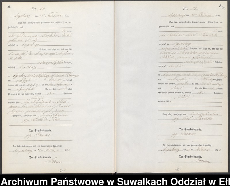 image.from.unit.number "Geburts-Neben-Register des Preussischen Standes-Amtes Angerburg Kreis Angerburg"