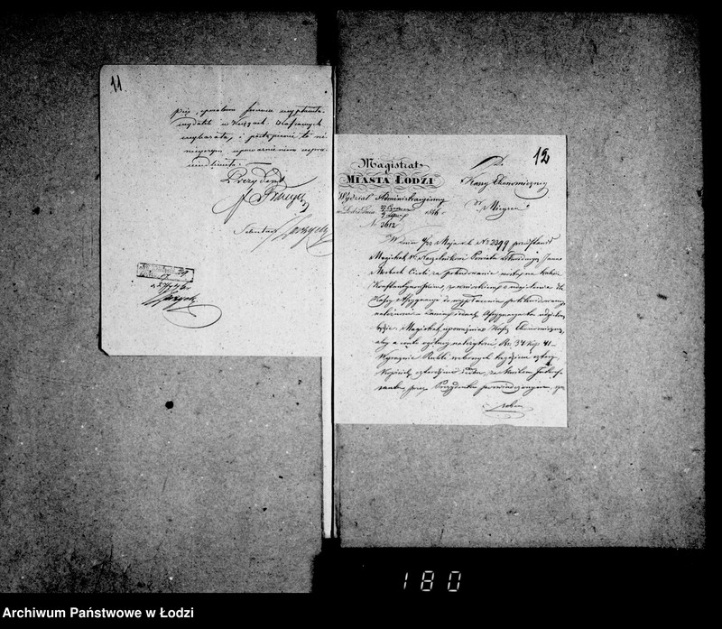 Obraz 12 z jednostki "Akta tyczące się poczynionych forszusów z kasy miasta Łodzi od roku 1846 po koniec roku"
