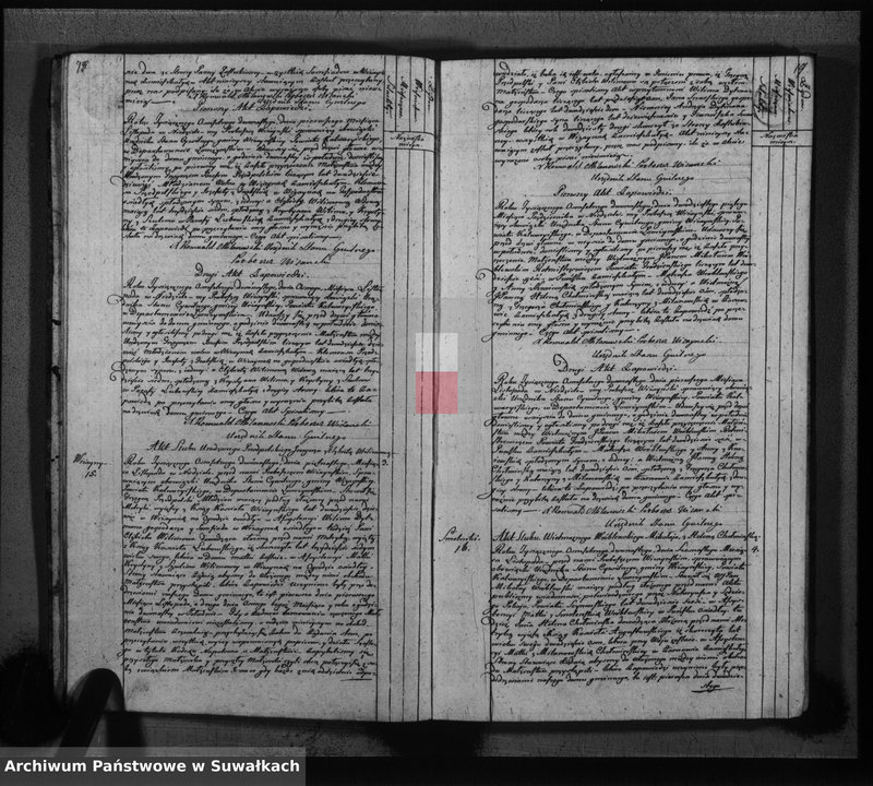 image.from.unit.number "Księga do zapisywania aktów cywilnych małżeństwa gminy wiżajńskiey, departamentu łomżyńskiego, powiatu kalwaryjskiego"