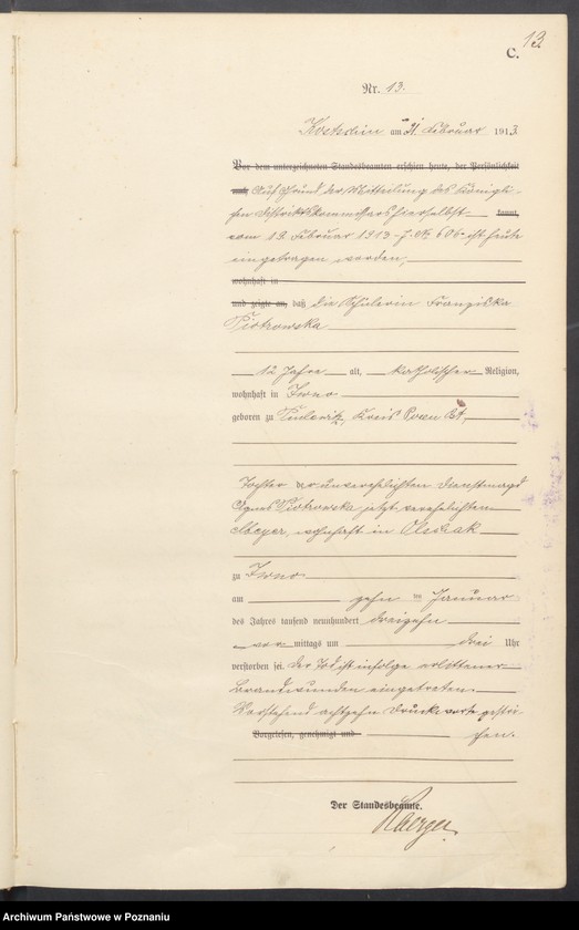 Obraz 15 z jednostki "Sterbe-Haupt-Register"