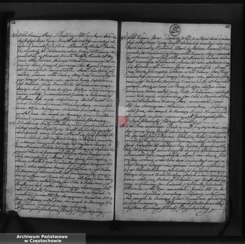 image.from.unit.number "Księga duplikat [akt] urodzonych, zaślubionych i zmarłych Parafii Przystajń z roku 1844"