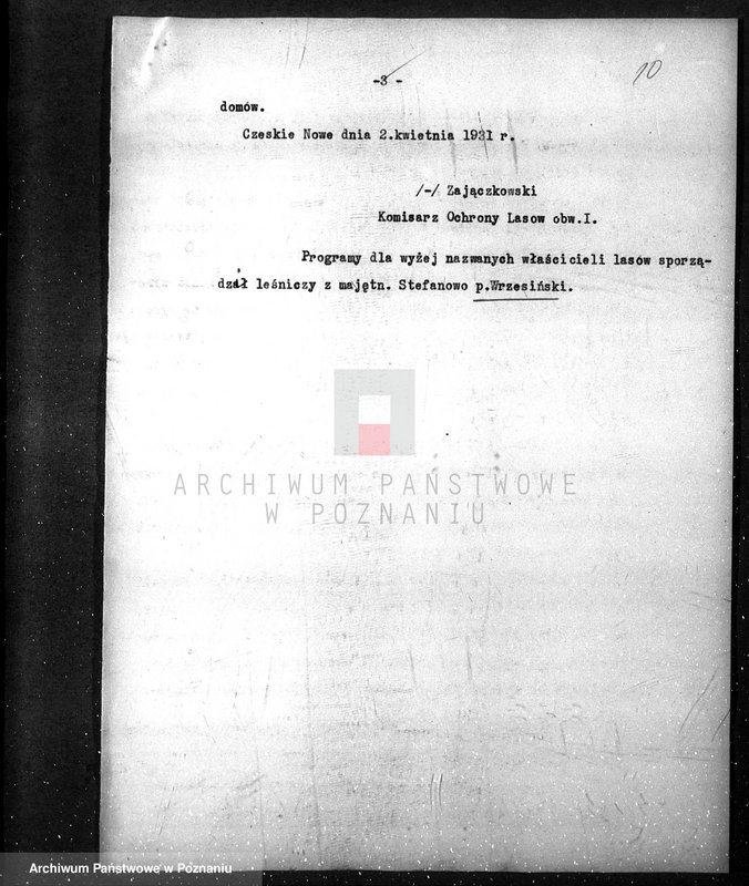 Obraz 14 z jednostki "/Różne sprawy leśne, protokóły badania gospodarki leśnej/"