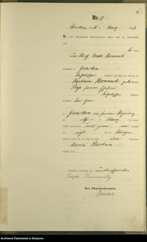 image.from.unit.number "Geburts-Haupt-Register Nr 5 - 84"