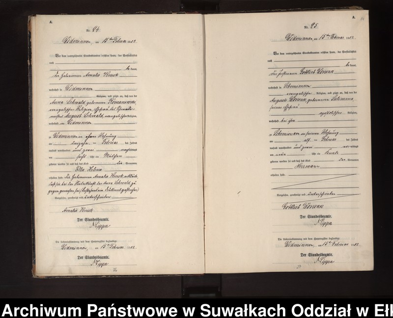 image.from.unit.number "Geburts-Neben-Register des Preussischen Standes-Amtes Widminnen Kreis Loetzen"