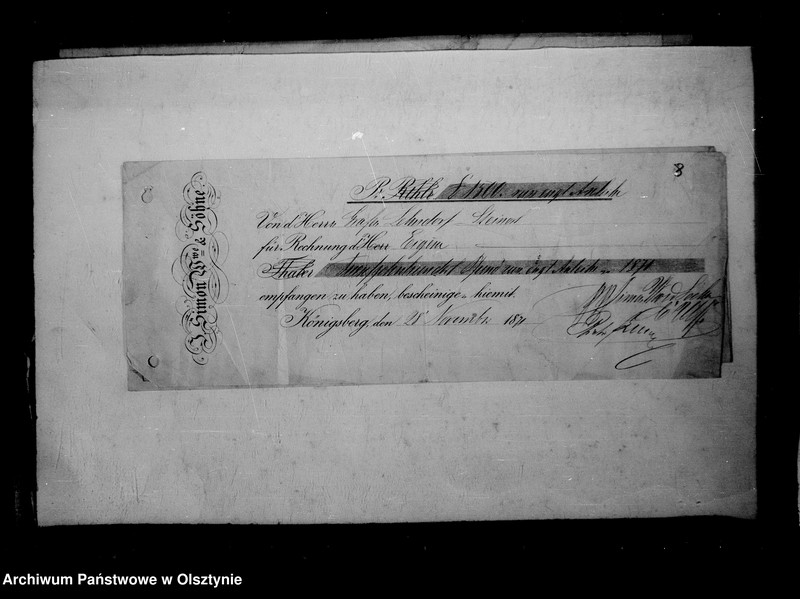 image.from.unit.number "/Akten betr. Geldgeschäfte der Lehndorff mit dem Bankhause J. Simon u. Söhne, Kgb/"