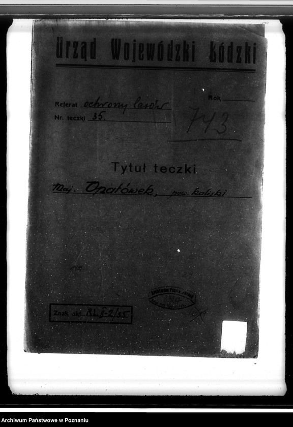 Obraz 4 z jednostki "Majątek Opatówek powiat kaliski sprawy leśne"