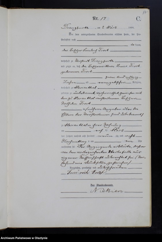 image.from.unit.number "Sterbe-Haupt-Register Nr 1 - 100"