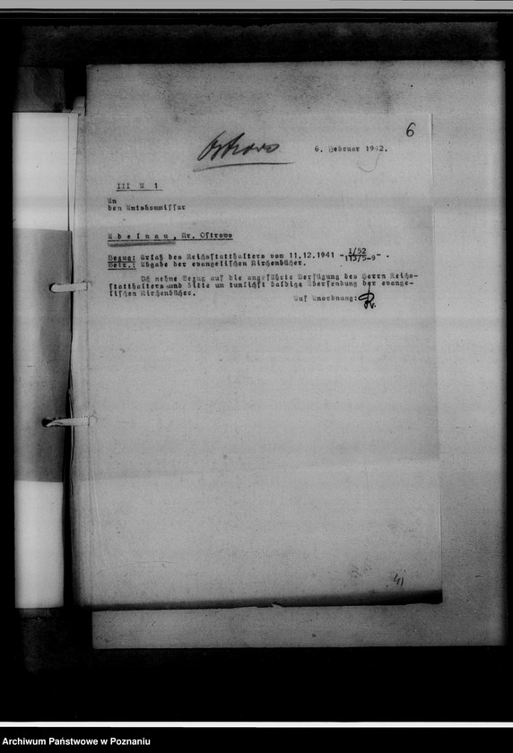 image.from.unit.number "Einziehungsprotokolle [ksiąg kościelnych] Kreis Ostrowo [Ostrów Wielkopolski]"