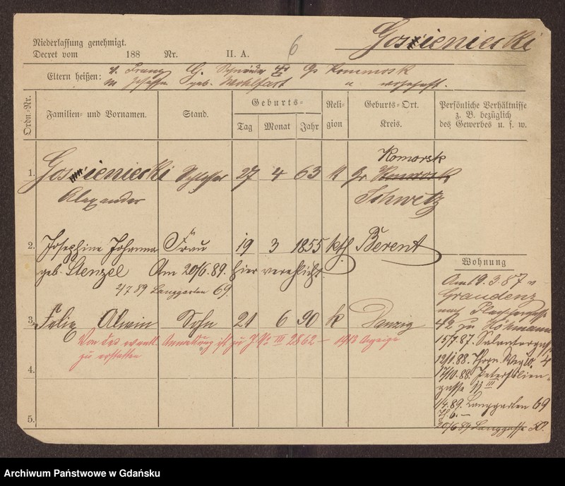 image.from.unit.number "Karty meldunkowe: Gosebruch - Gottschalk"