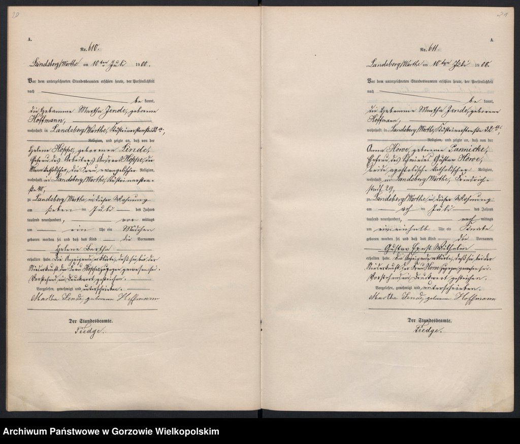 Obraz 14 z jednostki "Geburts Register"