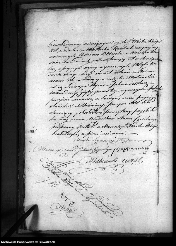 image.from.unit.number "Dowody do Akt Zaślubionych osób Wyznania Mojżeszowego przez Urzędnika Stanu Cywilnego Okręgu Suwalskiego w roku 1833 utrzymywanych"