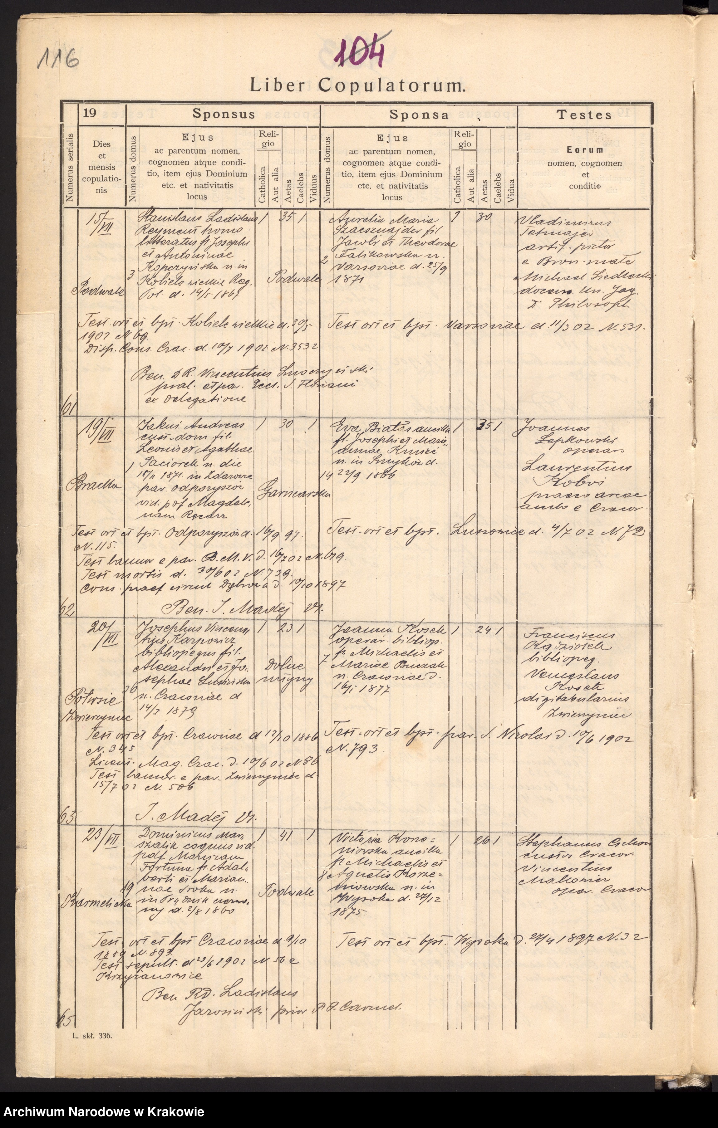 Skan z jednostki: [Księga małżeństw]