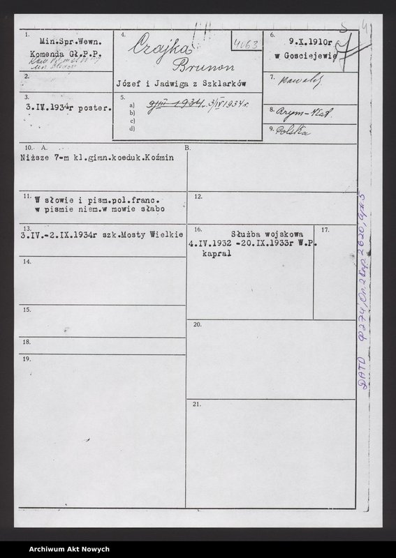 image.from.unit.number "Akta osobowe policjanta z województwa tarnopolskiego - Czajka Brunon"