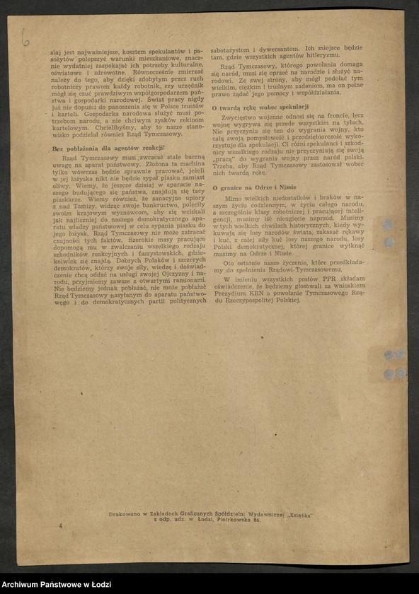 Obraz 7 z jednostki "Przemówienia Władysława Gomułki [oraz] życiorysy [Bolesława Bieruta, Władysława Gomułki, Edwarda Osóbki - Morawskiego i Michała Żymierskiego]"