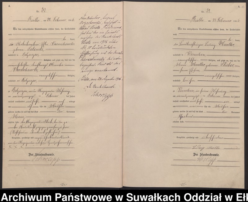 image.from.unit.number "Geburts-Haupt-Register des Königlichen Preussischen Standes-Amtes Bialla Kreis Johannisburg"