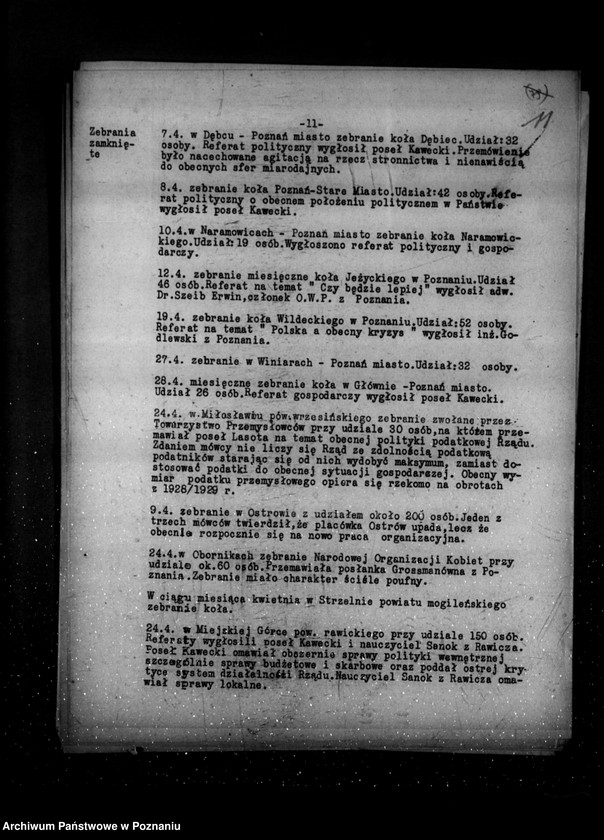 Obraz 15 z jednostki "Sprawozdania z polskiego legalnego ruchu polityczno-społecznego za miesiące kwiecień, maj, czerwiec 1932 r."