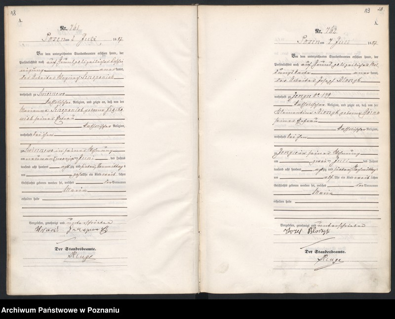 Obraz 13 z jednostki "Księga urodzeń t. II"