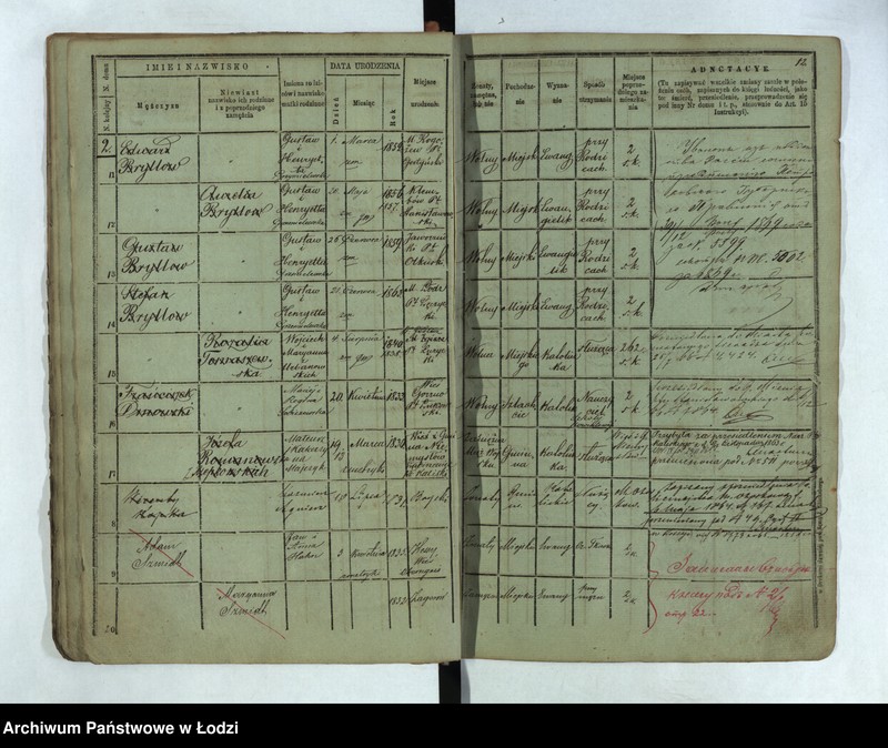 Obraz 15 z jednostki "Księga ludności stałej Łódź - cyrkuł I nr 1-33"