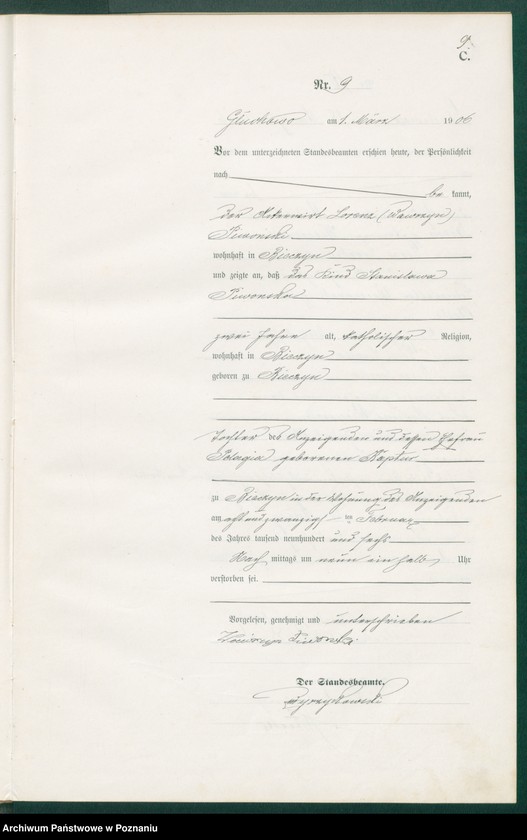 Obraz 11 z jednostki "Sterbe-Haupt-Register"