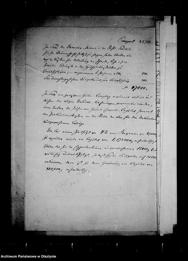 image.from.unit.number "/Berechnungen v. Einkünften u. Zahlungen in dem v. A. Gfin Lehndorff- Steinort projektierten Siechen- u. Waisenhäusern/"