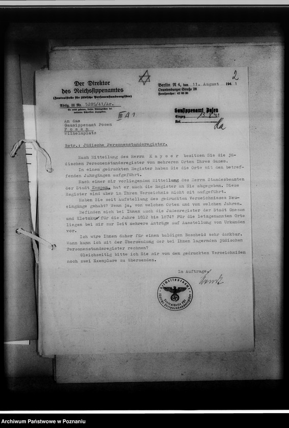 image.from.unit.number "Judenregister [Kępno, Ostrzeszów]"