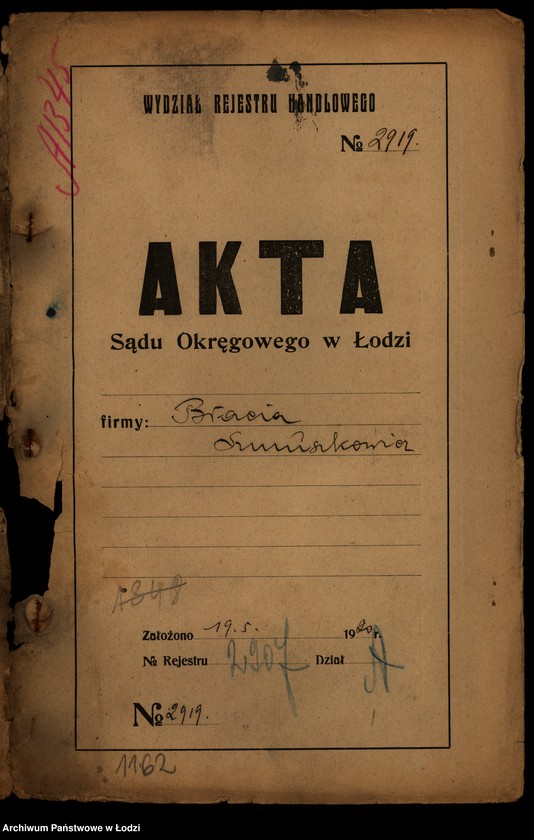 Obraz 2 z jednostki "„Bracia Szmuszkowicz”- sprzedaż i fabrykacja towarów manufakturowych"