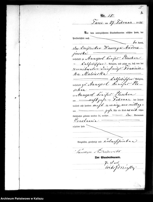 Obraz 19 z jednostki "[Księga urodzeń]"