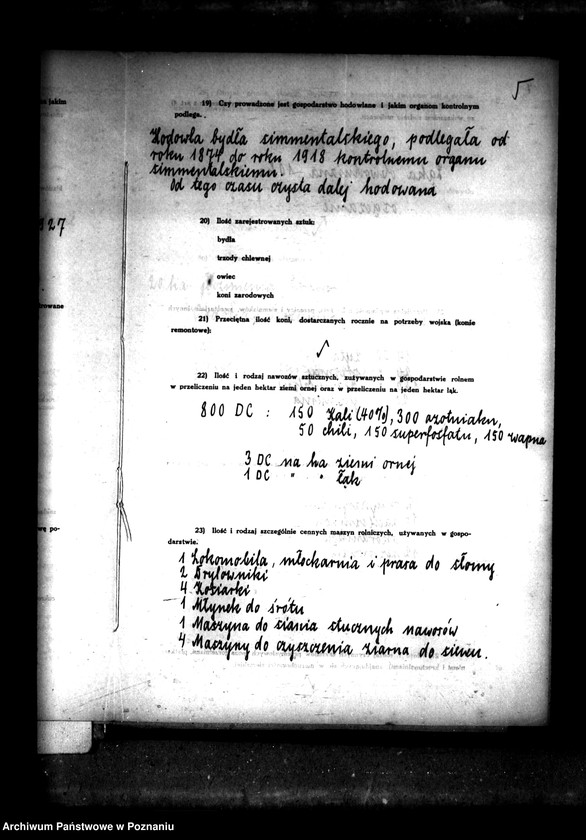 Obraz 10 z jednostki "Majątek Jeziorki powiatu leszczyńskiego wyłączenie z art. 4/5 ustawy o reformie rolnej Hans Hasche ."