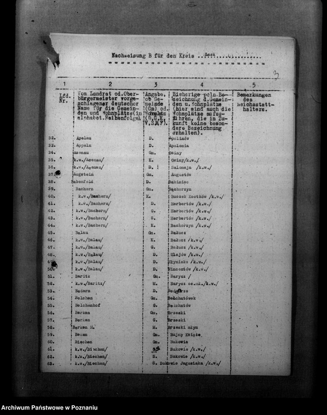 Obraz 7 z jednostki "Anderungen der Ortsnamen im Kreis Lask"