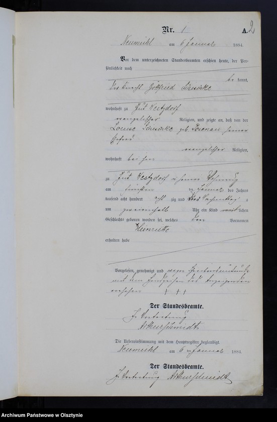 Obraz z jednostki "Geburts-Neben-Register Nr 1 - 49"