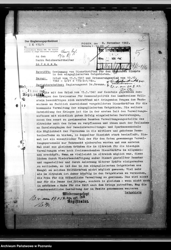 Obraz 10 z jednostki "Gewinnung von Dienstkräften für den dauernden Einsatz - Kreis Wollstein (Wolsztyn)"