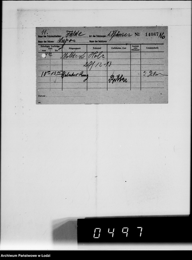 Obraz 20 z jednostki "A.Fulde [rachunki za usługi transportowe dla Getta]"