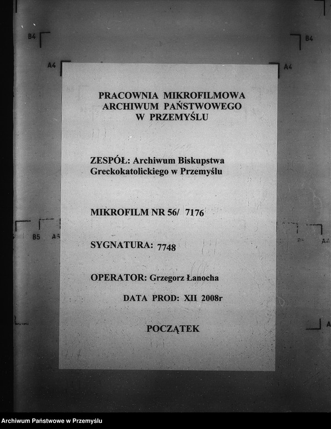 image.from.unit.number "[Kopie ksiąg metrykalnych parafii Stróże Wielkie z filiami Stróże Małe, Zahutyń (dekanat Sanok)]"