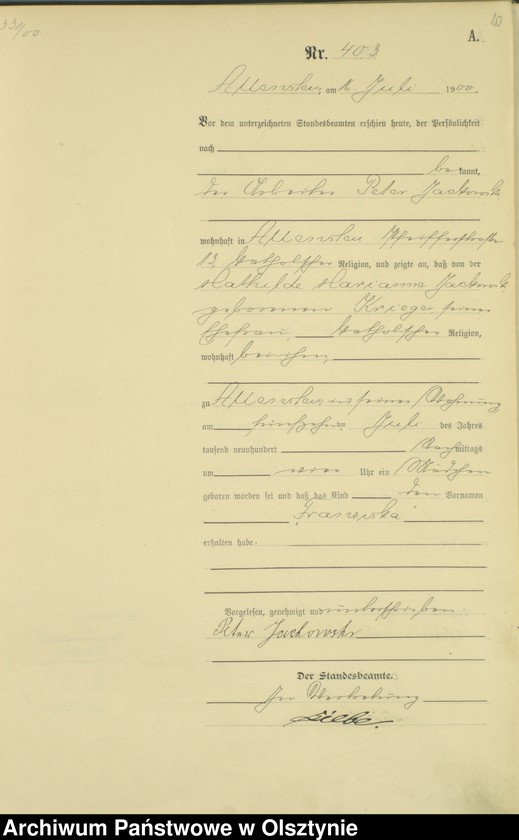 image.from.unit.number "Geburts-Haupt-Register Tom II,Nr 395 - 726"