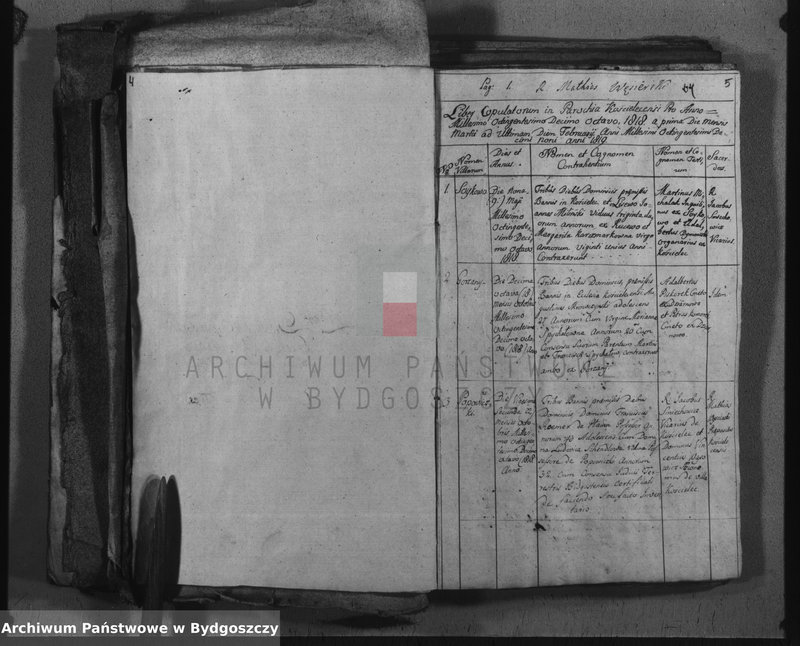 image.from.unit.number "Duplicate der Kirchen Bücher von Kościelec"