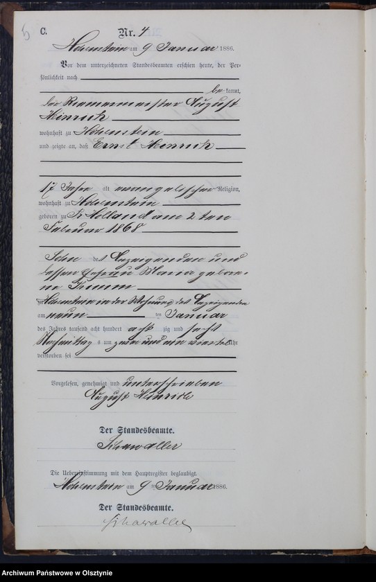 image.from.unit.number "Sterbe-Neben-Register Nr 1 - 73"